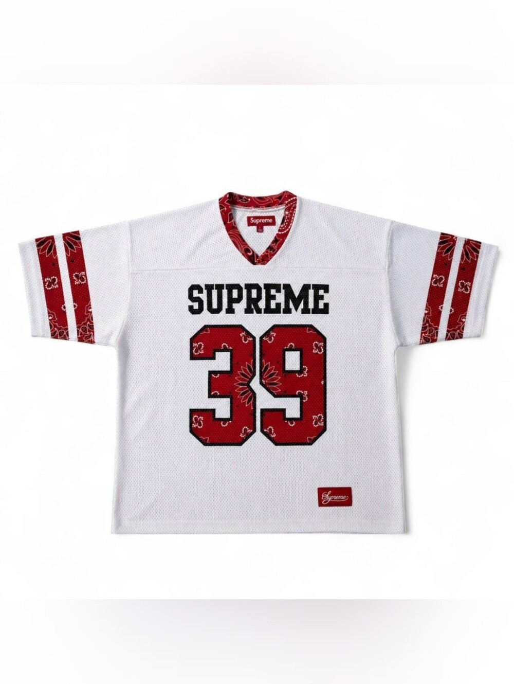 Supreme Bandana Football Jersey Red/White